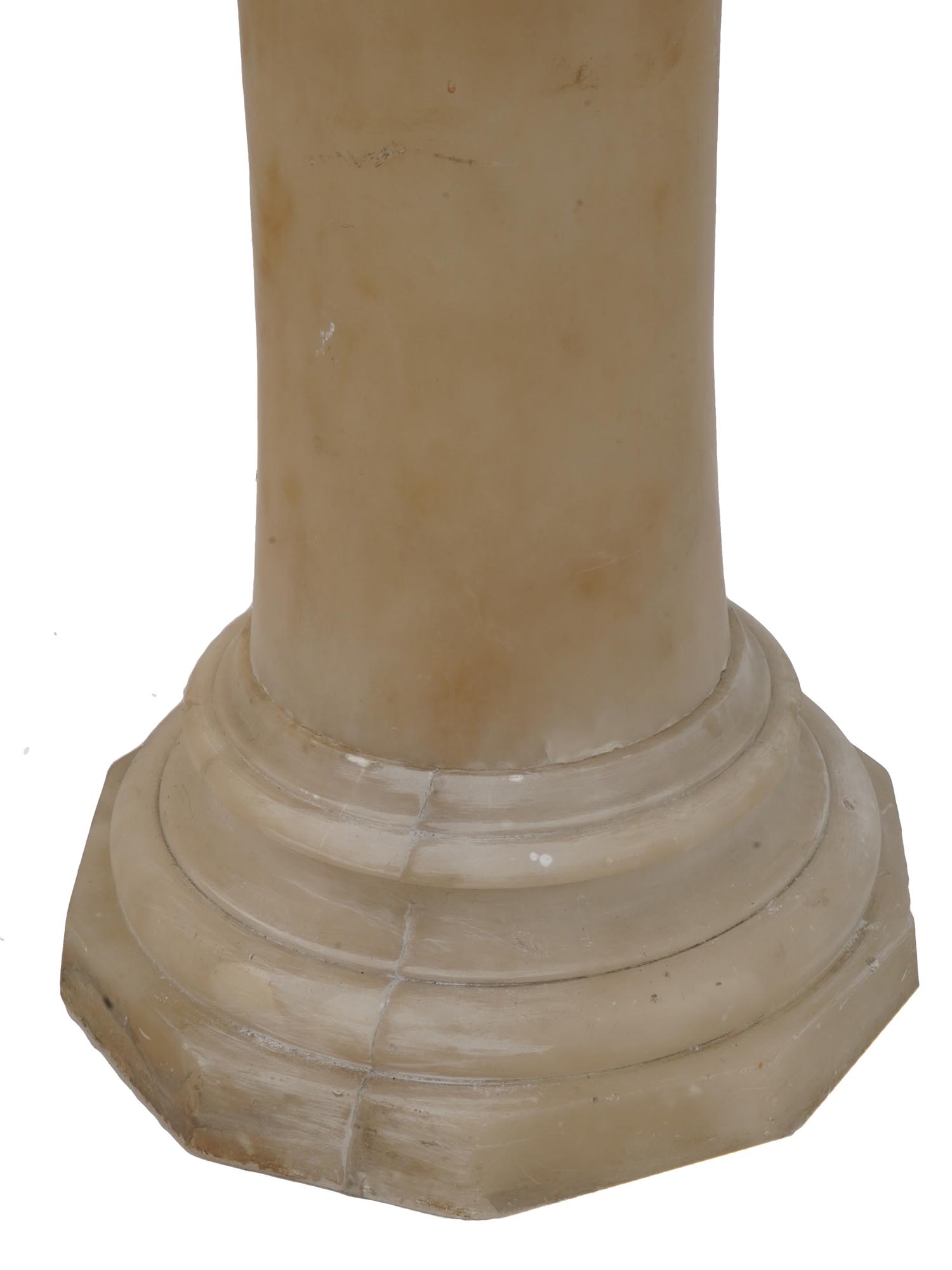ANTIQUE ITALIAN ALABASTER PEDESTAL COLUMN PIC-6